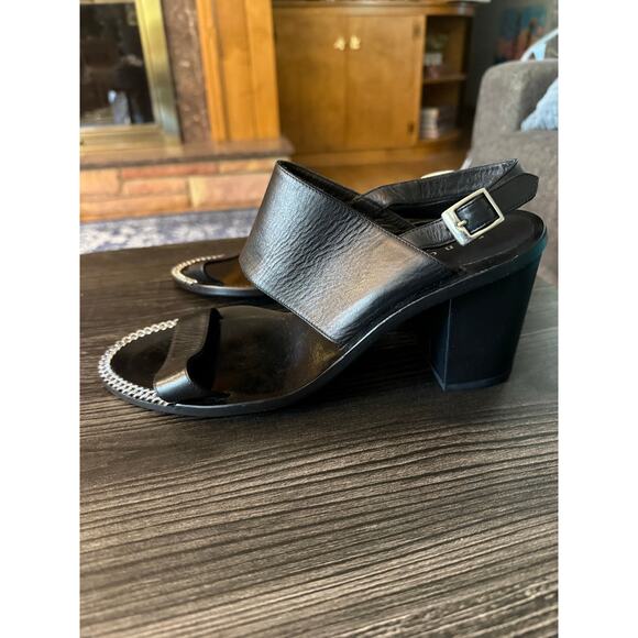 SANDRO Paris Chain Block Heels Sandals Sz. EU 40 / US 9 - Picture 9 of 10